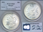 1921 $1 Morgan MS65