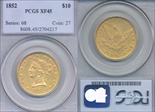 1852 $10 XF45