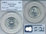 1999-P 25C Georgia MS66