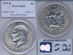 1977-D $1 MS66