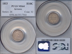 1853 H10C Arrows MS64