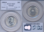 1999-D 25C Georgia MS67