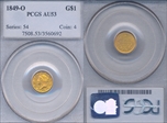 1849-O G$1 AU53