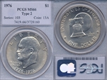 1976 $1 Type 2 MS66