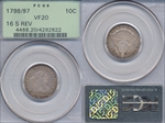 1798/7 10C 16 Star Reverse VF20