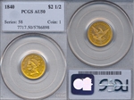 1840 $2.50 AU50
