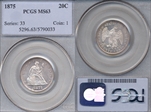 1875 20C MS63