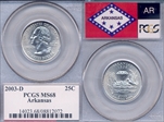 2003-D 25C Arkansas MS68