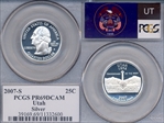 2007-S 25C Utah Silver PR69DCAM