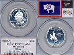 2007-S 25C Wyoming Silver PR69DCAM