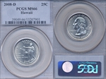 2008-D 25C Hawaii MS66