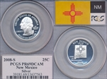 2008-S 25C New Mexico Silver PR69DCAM