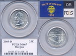 2005-D 25C Oregon MS67