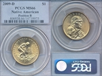 2009-D $1 Native American - Position B MS66
