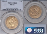 1866-S $10 Motto VF30
