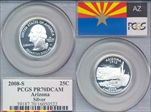 2008-S 25C Arizona Silver PR70DCAM