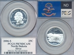 2006-S 25C North Dakota Silver PR70DCAM