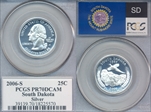 2006-S 25C South Dakota Silver PR70DCAM
