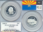 2008-S 25C Arizona PR70DCAM