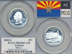 2008-S 25C Arizona Silver PR69DCAM