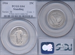 1916 25C Standing Liberty G4