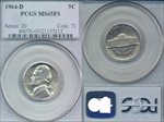 1964-D 5C MS65FS