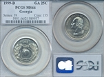 1999-D 25C Georgia MS66