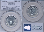 2000-D 25C Maryland MS68
