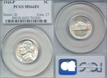 1943-P 5C MS66FS