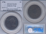 1796 1C Liberty Cap VG10BN