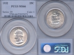 1932 25C MS66
