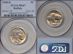 1938-D 5C Buffalo MS67
