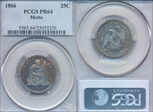 1866 25C Motto PR64