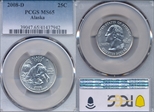 2008-D 25C Alaska MS65