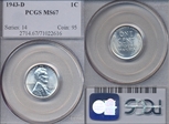 1943-D 1C MS67
