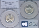 1942-P 5C Silver MS67FS