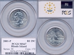 2001-P 25C Rhode Island MS67