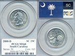 2000-D 25C South Carolina MS68