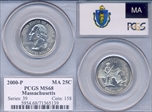 2000-P 25C Massachusetts MS68