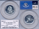 2002-S 25C Louisiana PR70DCAM