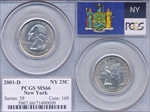 2001-D 25C New York MS66