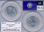 2003-P 25C Maine MS66
