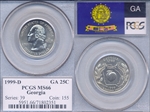 1999-D 25C Georgia MS66