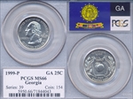 1999-P 25C Georgia MS66