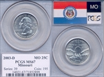 2003-D 25C Missouri MS67