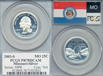 2003-S 25C Missouri Silver PR70DCAM