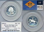 1999-S 25C Delaware Silver PR70DCAM