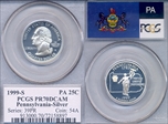 1999-S 25C Pennsylvania Silver PR70DCAM