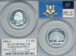 1999-S 25C Connecticut Silver PR70DCAM