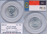 2001-D 25C North Carolina MS68